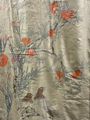 Pair of large satin curtains (270/250 x 135cm)
