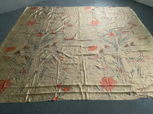 Pair of large satin curtains (270/250 x 135cm)
