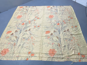 Pair of large satin curtains (270/250 x 135cm)