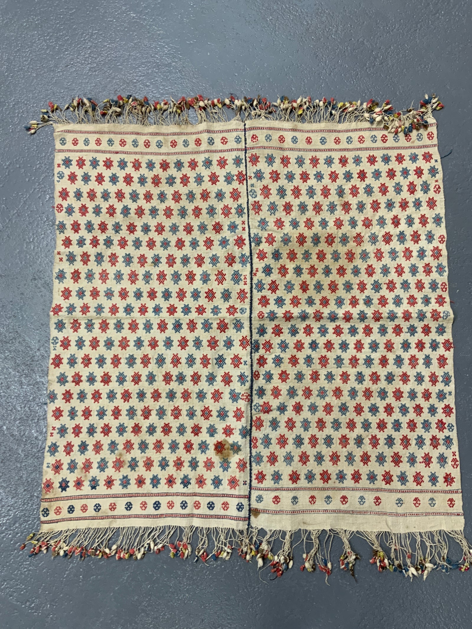 Anatolian antique Marash cotton Roumal (88 x 84cm)