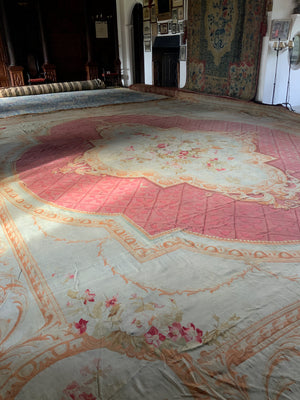 Antique French Aubusson oversize tapestry carpet (785 x 624cm)