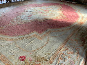 Antique French Aubusson oversize tapestry carpet (785 x 624cm)