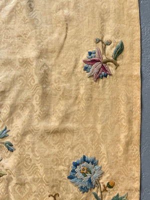 ( Pair ) Arthur Lee crewel work vintage curtains (each 278 x 109cm)