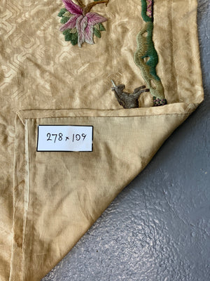 ( Pair ) Arthur Lee crewel work vintage curtains (each 278 x 109cm)