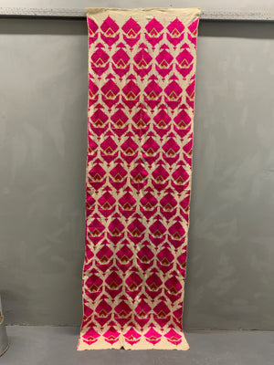 Swat Valley silk embroidery on cotton (259 x 77cm)