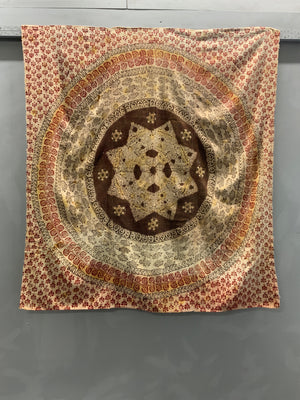 Turkish hand block print (148 x 138cm)