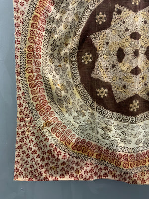 Turkish hand block print (148 x 138cm)