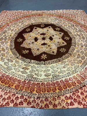 Turkish hand block print (148 x 138cm)