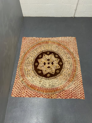 Turkish hand block print (148 x 138cm)