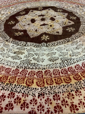 Turkish hand block print (148 x 138cm)