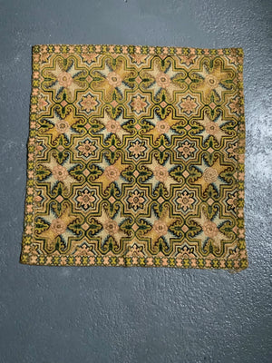 Venetian or N. Italian antique silk stitch embroidery (61 x 59cm)