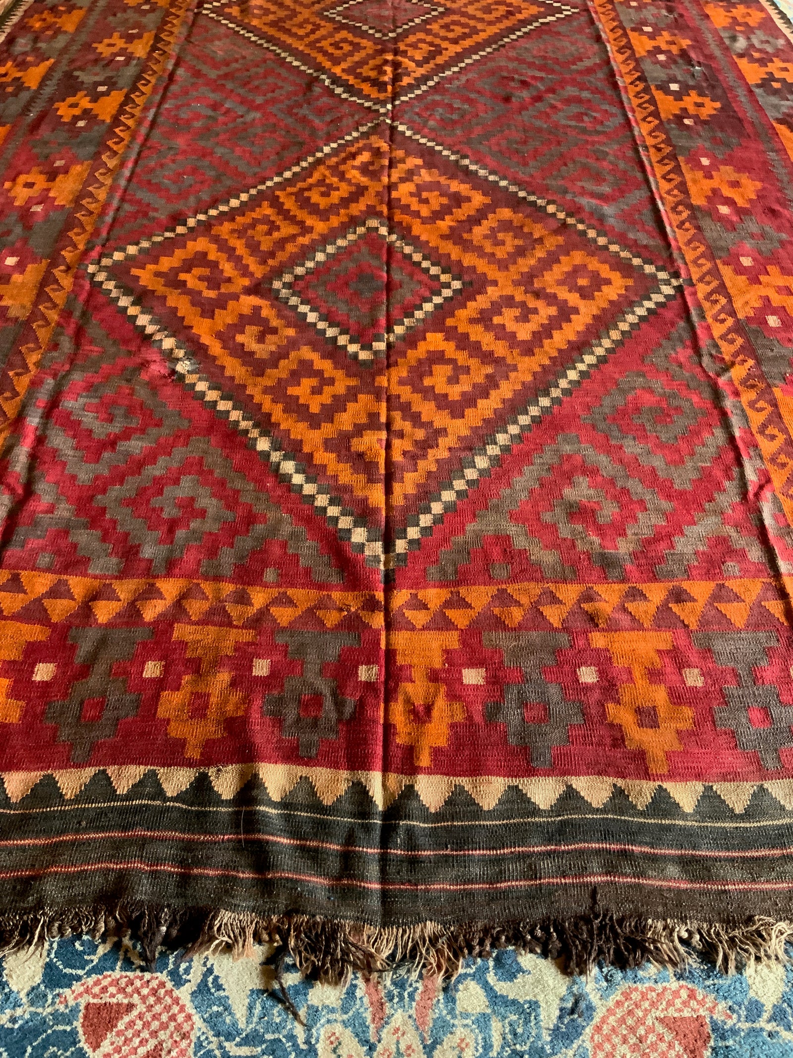 Afghan Turkmen oversize Maimana kilim (500 x 310cm)