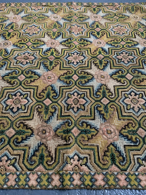 Venetian or N. Italian antique silk stitch embroidery (61 x 59cm)