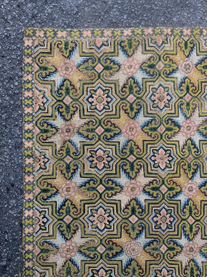 Venetian or N. Italian antique silk stitch embroidery (61 x 59cm)