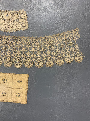 Antique Lace and early drawnwork (3 pieces)