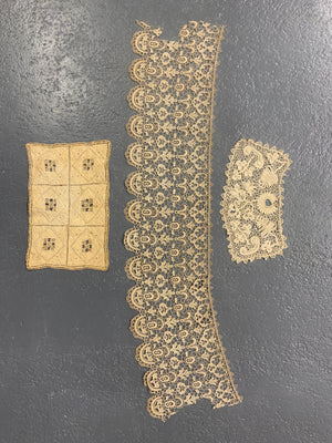 Antique Lace and early drawnwork (3 pieces)