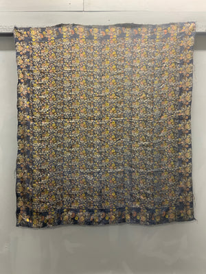 antique Turkish bohçe (?) silk brocade  (139 x 123cm)