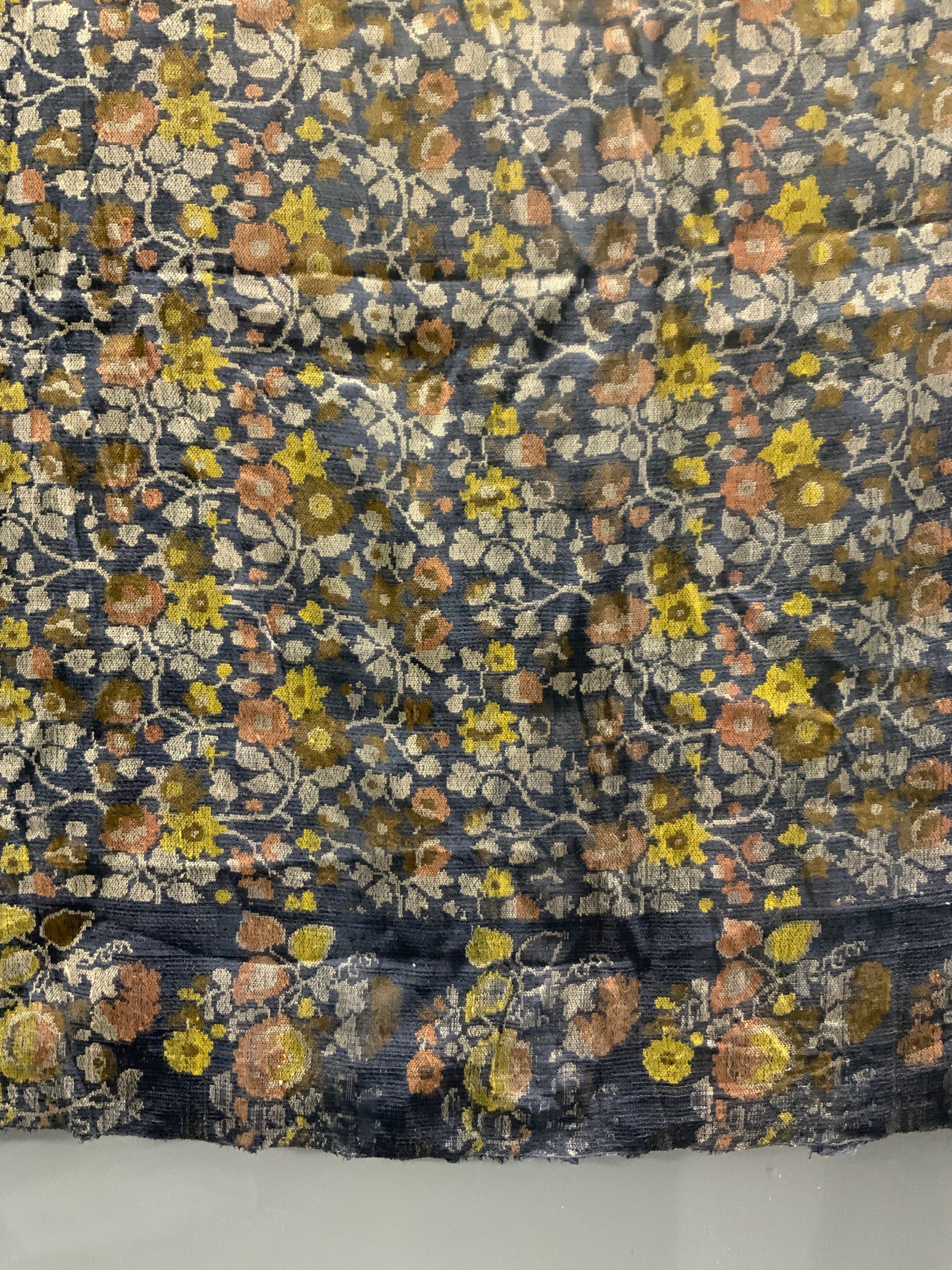 antique Turkish bohçe (?) silk brocade  (139 x 123cm)