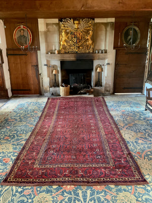 Uzbek antique oversize Bukhara Beshir carpet (515 x 240cm)