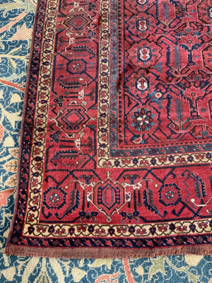 Uzbek antique oversize Bukhara Beshir carpet (515 x 240cm)