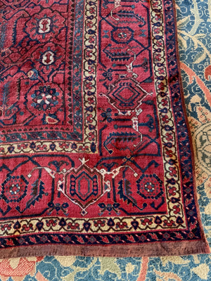 Uzbek antique oversize Bukhara Beshir carpet (515 x 240cm)