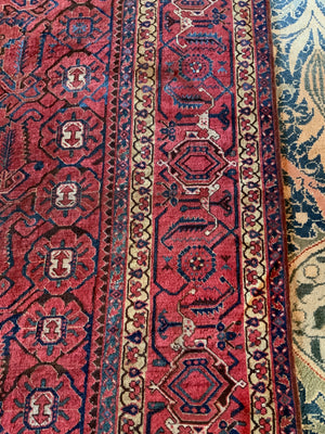Uzbek antique oversize Bukhara Beshir carpet (515 x 240cm)
