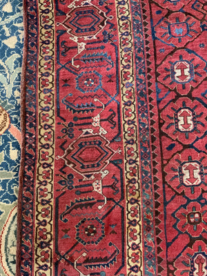 Uzbek antique oversize Bukhara Beshir carpet (515 x 240cm)