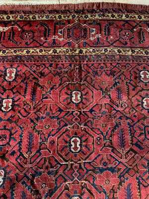 Uzbek antique oversize Bukhara Beshir carpet (515 x 240cm)