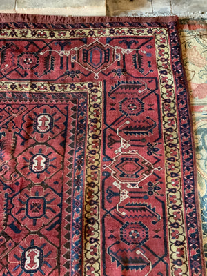 Uzbek antique oversize Bukhara Beshir carpet (515 x 240cm)