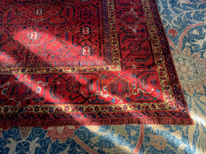 Uzbek antique oversize Bukhara Beshir carpet (515 x 240cm)