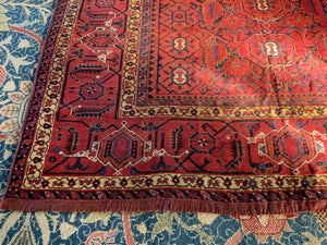 Uzbek antique oversize Bukhara Beshir carpet (515 x 240cm)