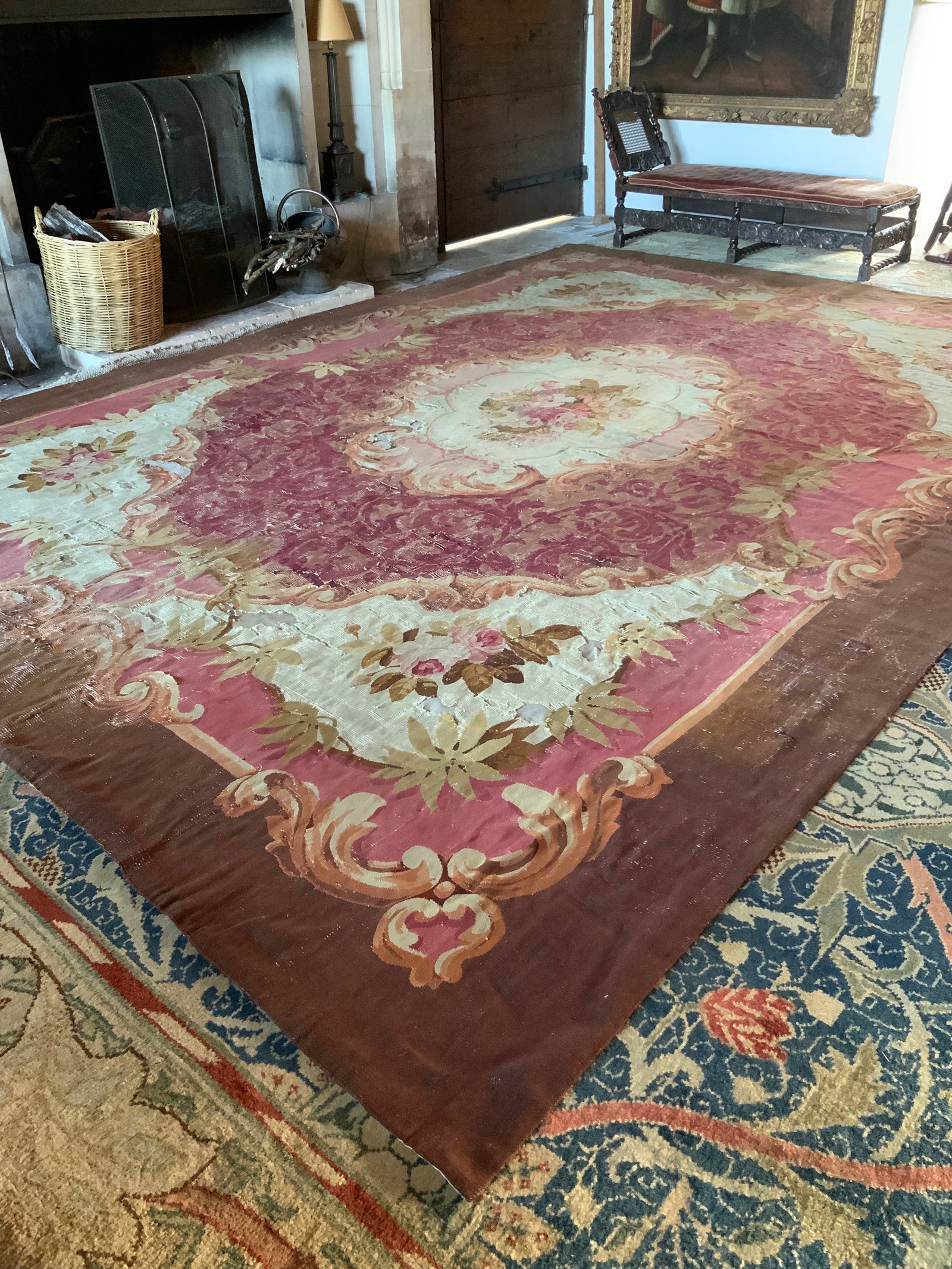 French Aubusson oversize tapestry carpet (455 x 340cm) *AF