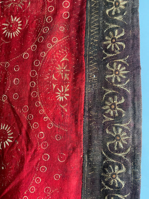Indian antique wool summer carpet (188 x 97cm)