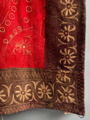 Indian antique wool summer carpet (188 x 97cm)