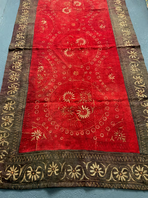 Indian antique wool summer carpet (188 x 97cm)