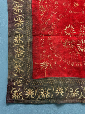 Indian antique wool summer carpet (188 x 97cm)