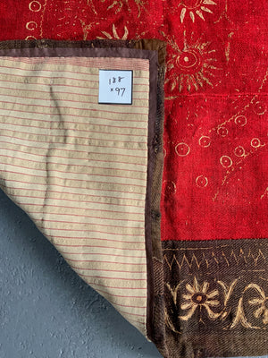 Indian antique wool summer carpet (188 x 97cm)