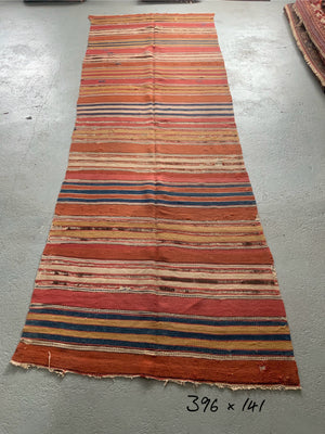 Turkish Cappadocian antique flatweave (396 x 141cm) AF*