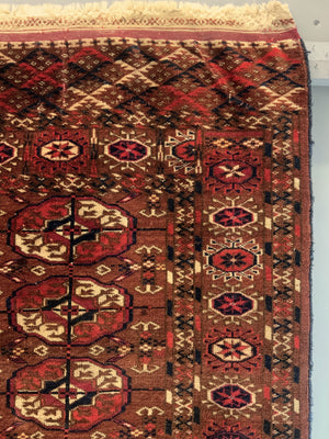 Turkmen antique Tekke khalik rug (115 x 107cm)