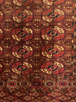 Turkmen antique Tekke khalik rug (115 x 107cm)