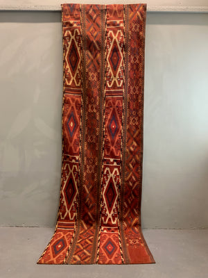 Turkmen antique tentbands made in a rug (299 x 90cm)