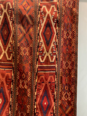 Turkmen antique tentbands made in a rug (299 x 90cm)
