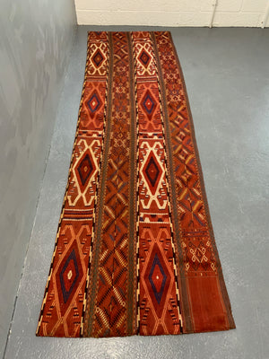 Turkmen antique tentbands made in a rug (299 x 90cm)