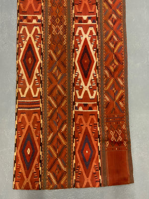 Turkmen antique tentbands made in a rug (299 x 90cm)