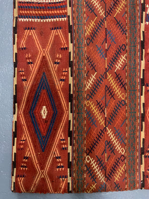 Turkmen antique tentbands made in a rug (299 x 90cm)