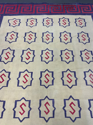 Indian cotton Dhurrie flatweave carpet (267 x 177cm)