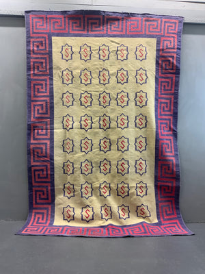 Indian cotton Dhurrie flatweave carpet (267 x 177cm)