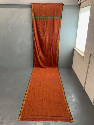 Indian vintage plain cotton sari (4.8m x 105cm)