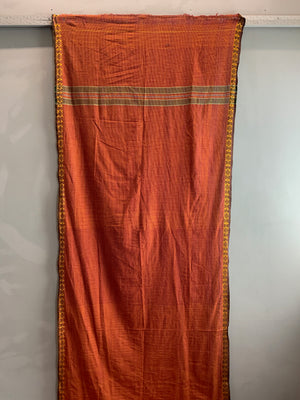 Indian vintage plain cotton sari (4.8m x 105cm)