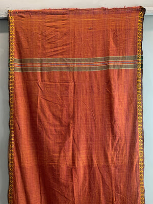 Indian vintage plain cotton sari (4.8m x 105cm)